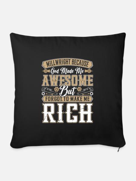 Millwright because engineers need heroes - Sofakissenbezug 45 x 45 cm - Schwarz