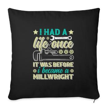 J’ai eu une vie avant de devenir - Housse de coussin décorative 45 x 45 cm - noir - Devant