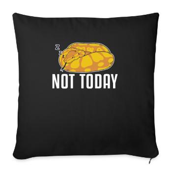 Pas aujourd’hui Snake Scale Creeping Banana - Housse de coussin décorative 45 x 45 cm - noir - Devant