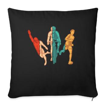 Retro Triathlete Training Triathlon Bike Pro - Sofa pillowcase 17,3'' x 17,3'' (45 x 45 cm) - black - Front
