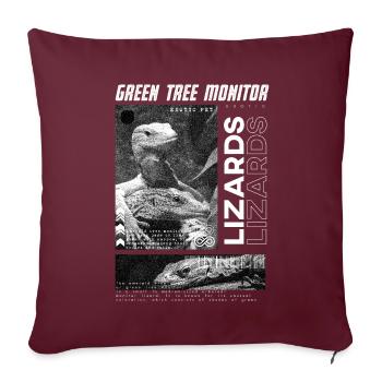 Grüner Baum Monitor Streetwear Reptilienpfleger - Sofakissenbezug 45 x 45 cm - Burgunderrot - Vorne