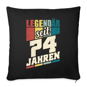 74. Geburtstag Legendär Seit 74 Jahren Legende 74 - Sofakissenbezug 45 x 45 cm - Schwarz - Vorne