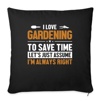 Jardinage Supposons que j’ai raison jardin potager - Housse de coussin décorative 45 x 45 cm - noir - Devant