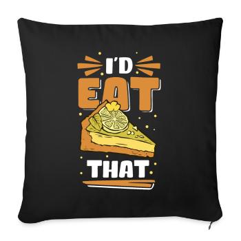 Lime Pie Cake Lemon Cake Gift - Sofa pillowcase 17,3'' x 17,3'' (45 x 45 cm) - black - Front