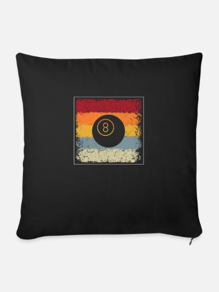 Billiard Retro - Sofakissenbezug 45 x 45 cm - Schwarz