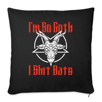 Satan Beelzebub Teufel Gothic Pentagram Mystisch - Sofakissenbezug 45 x 45 cm - Schwarz - Vorne