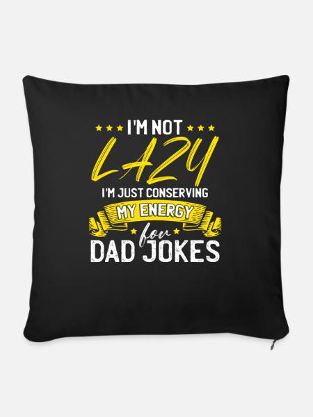 Papa-Witz - Sofakissenbezug 45 x 45 cm - Schwarz