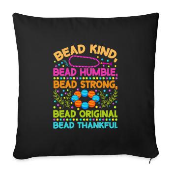 Beading Designs for Beader - Sofa pillowcase 17,3'' x 17,3'' (45 x 45 cm) - black - Front