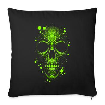 Totenkopf Alien Trendy - Sofakissenbezug 45 x 45 cm - Schwarz - Vorne