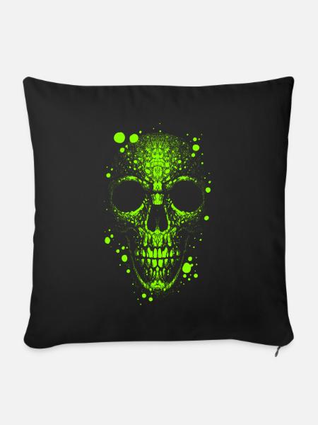 Totenkopf Alien Trendy - Sofakissenbezug 45 x 45 cm - Schwarz