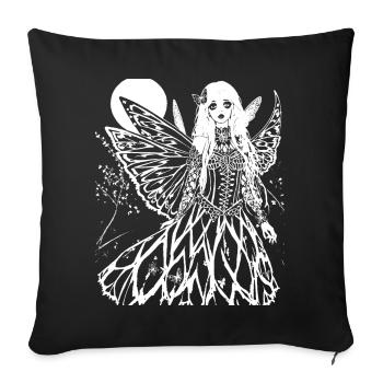 Fairycore Aesthetics Skeleton Fairy Goth Grunge G - Sofa pillowcase 17,3'' x 17,3'' (45 x 45 cm) - black - Front