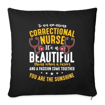 Correctional Nurse To An Amazing Prison Nurse - Sofa pillowcase 17,3'' x 17,3'' (45 x 45 cm) - black - Front