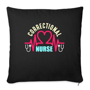 Correctional Nurse Corrections Prison Nursing - Sofa pillowcase 17,3'' x 17,3'' (45 x 45 cm) - black - Front