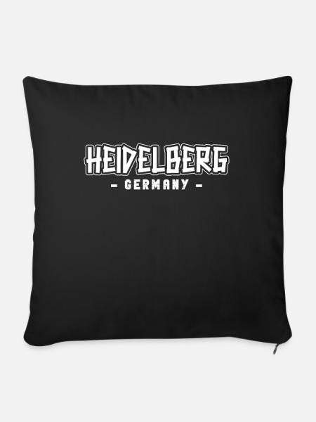 Heidelbergerin Heidelberger Heidelberg - Sofakissenbezug 45 x 45 cm - Schwarz