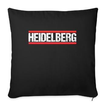 Heidelbergerin Heidelberger Heidelberg - Sofakissenbezug 45 x 45 cm - Schwarz - Vorne