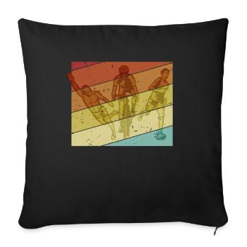 Retro Triathlete Training Triathlon Bike Pro - Sofa pillowcase 17,3'' x 17,3'' (45 x 45 cm) - black - Front