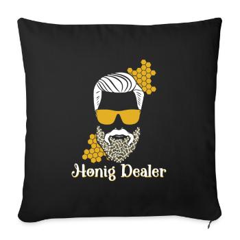 Marchand de miel - Housse de coussin décorative 45 x 45 cm - noir - Devant