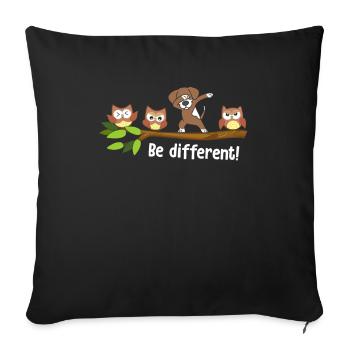 Be Different Dabbing Dog - Sofa pillowcase 17,3'' x 17,3'' (45 x 45 cm) - black - Front