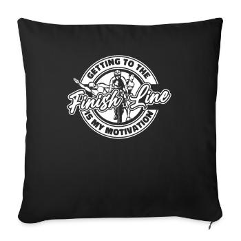Getting To The Finish Line Motivation Training - Sofakissenbezug 45 x 45 cm - Schwarz - Vorne