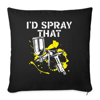 Body painter Someone has to do it - Sofa pillowcase 17,3'' x 17,3'' (45 x 45 cm) - black - Front
