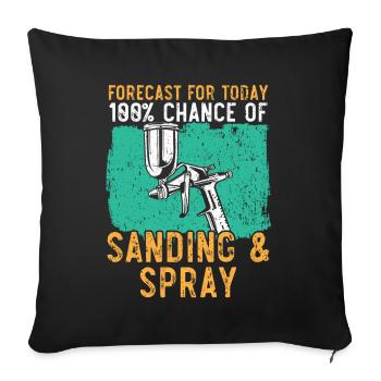 I can't, I have plans in the cabin Karos - Sofa pillowcase 17,3'' x 17,3'' (45 x 45 cm) - black - Front