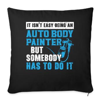 I'm only here because of the pinpricks body - Sofa pillowcase 17,3'' x 17,3'' (45 x 45 cm) - black - Front