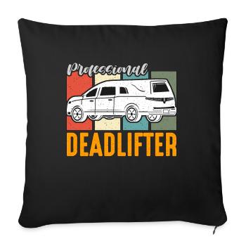 Embalmer Professional Deadlifter Retro Funeral - Sofa pillowcase 17,3'' x 17,3'' (45 x 45 cm) - black - Front