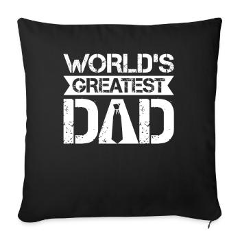 Le meilleur père de Word - Housse de coussin décorative 45 x 45 cm - noir - Devant
