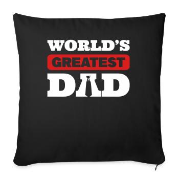 Le meilleur père de Word - Housse de coussin décorative 45 x 45 cm - noir - Devant