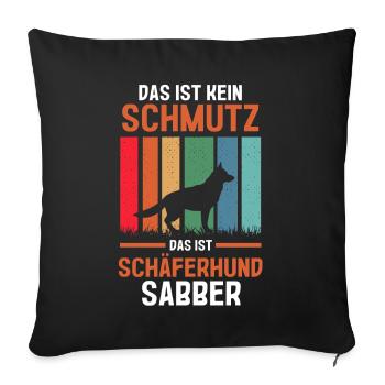 Hund Schäferhund - Sofakissenbezug 45 x 45 cm - Schwarz - Vorne