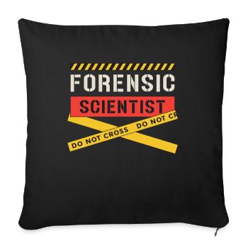 Les médecins légistes ne croisent pas l’autopsie médico-légale - Housse de coussin décorative 45 x 45 cm - noir - Devant