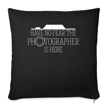 Photographer Camera Photos Photographers - Sofa pillowcase 17,3'' x 17,3'' (45 x 45 cm) - black - Front