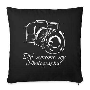 Camera Photography Photographer Photography - Sofa pillowcase 17,3'' x 17,3'' (45 x 45 cm) - black - Front
