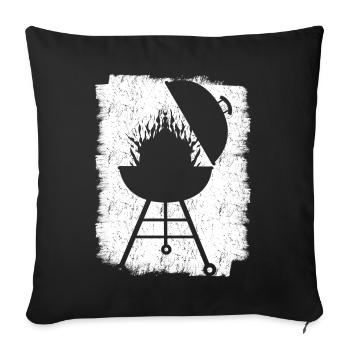 Grillades Grillmeister Barbecue Kugelgrill - Housse de coussin décorative 45 x 45 cm - noir - Devant