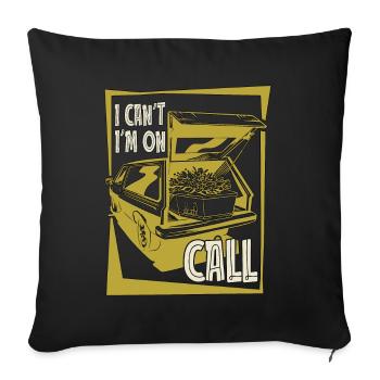 Embalmer I Can't I'm On Call Funeral Embalmers - Sofa pillowcase 17,3'' x 17,3'' (45 x 45 cm) - black - Front