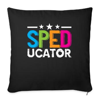 Sped Ucator Profession Special Education Special Education - Sofa pillowcase 17,3'' x 17,3'' (45 x 45 cm) - black - Front