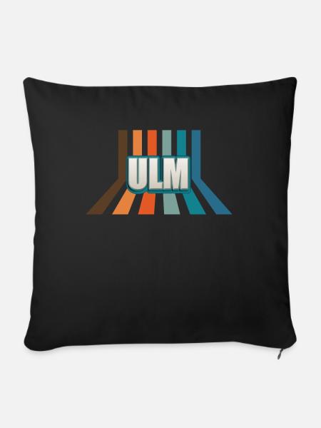 Ulmerin Ulmer Ulm - Sofakissenbezug 45 x 45 cm - Schwarz