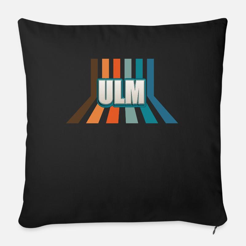 Ulmerin Ulmer Ulm - Sofakissenbezug 45 x 45 cm - Schwarz
