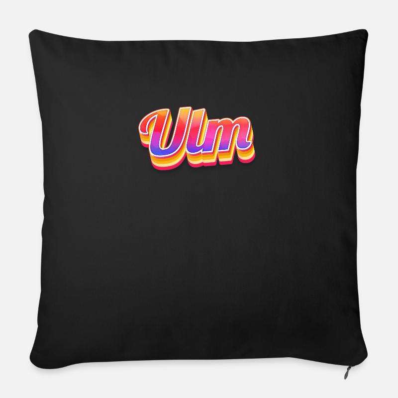Ulmerin Ulmer Ulm - Sofakissenbezug 45 x 45 cm - Schwarz