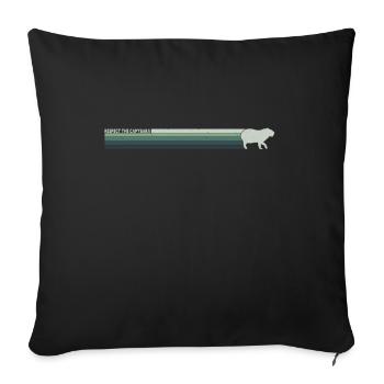 Retro Respect the Capybara - Capybara Fans - Sofakissenbezug 45 x 45 cm - Schwarz - Vorne