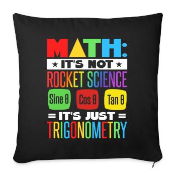 Math Teacher - Sofa pillowcase 17,3'' x 17,3'' (45 x 45 cm) - black - Front