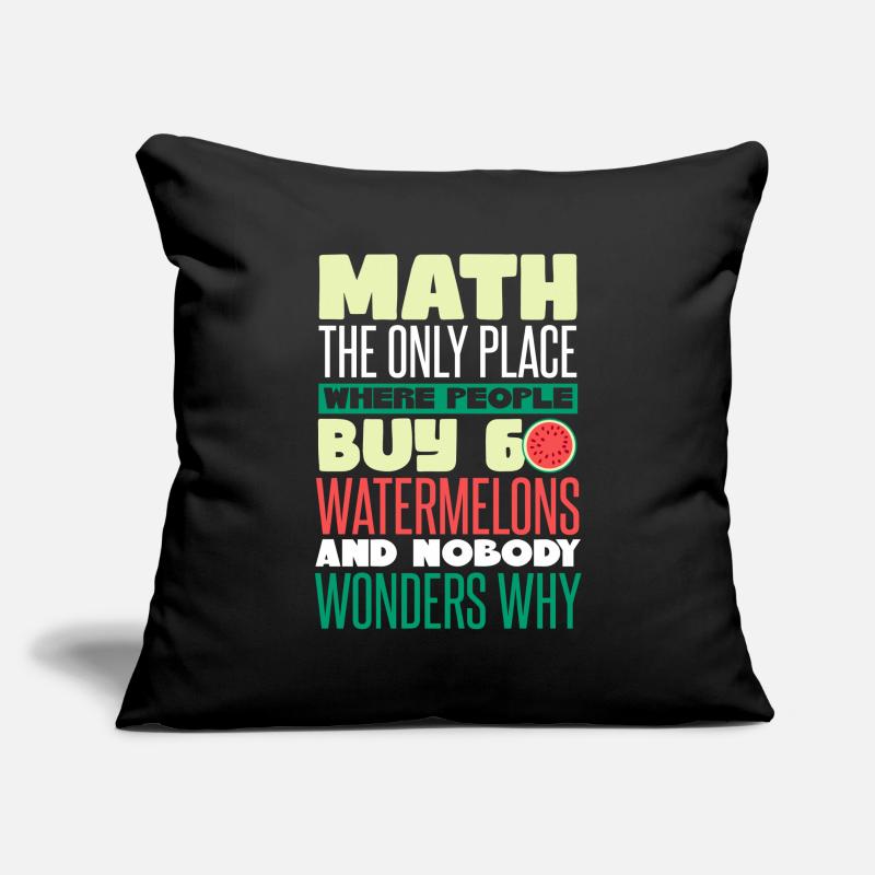 Math Pastèque drôle Housse de coussin décorative 45 x 45 cm