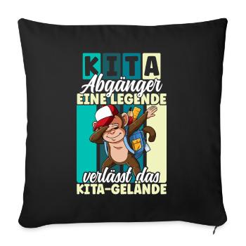 Kita Absolvent Abschied Kindergartenkind Kita - Sofakissenbezug 45 x 45 cm - Schwarz - Vorne
