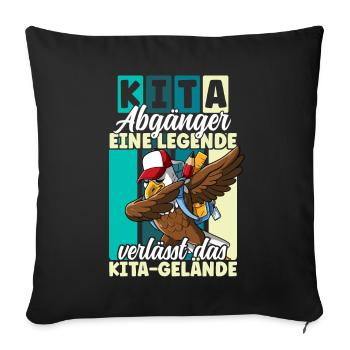 Kita Absolvent Abschied Kindergartenkind Kita - Sofakissenbezug 45 x 45 cm - Schwarz - Vorne