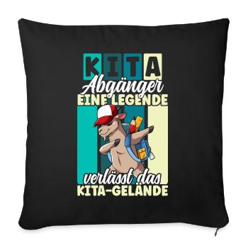 Kita Absolvent Abschied Kindergartenkind Kita - Sofakissenbezug 45 x 45 cm - Schwarz - Vorne