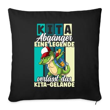 Kita Absolvent Abschied Kindergartenkind Kita - Sofakissenbezug 45 x 45 cm - Schwarz - Vorne
