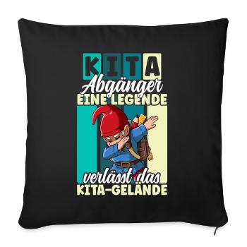 Kita Absolvent Abschied Kindergartenkind Kita - Sofakissenbezug 45 x 45 cm - Schwarz - Vorne