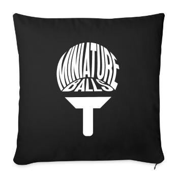 Miniature Balls - Funny Ping Pong - Sofa pillowcase 17,3'' x 17,3'' (45 x 45 cm) - black - Front