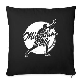 Miniature Balls - Funny Ping Pong - Sofa pillowcase 17,3'' x 17,3'' (45 x 45 cm) - black - Front