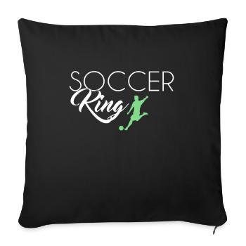 Fußball King - Sofakissenbezug 45 x 45 cm - Schwarz - Vorne